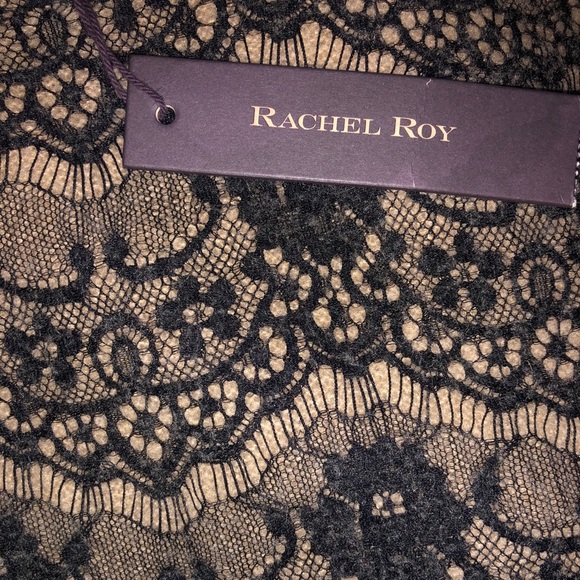 Rachel Roy NWT XS Lace Effect Sweater Blouse - Picture 5 of 7
